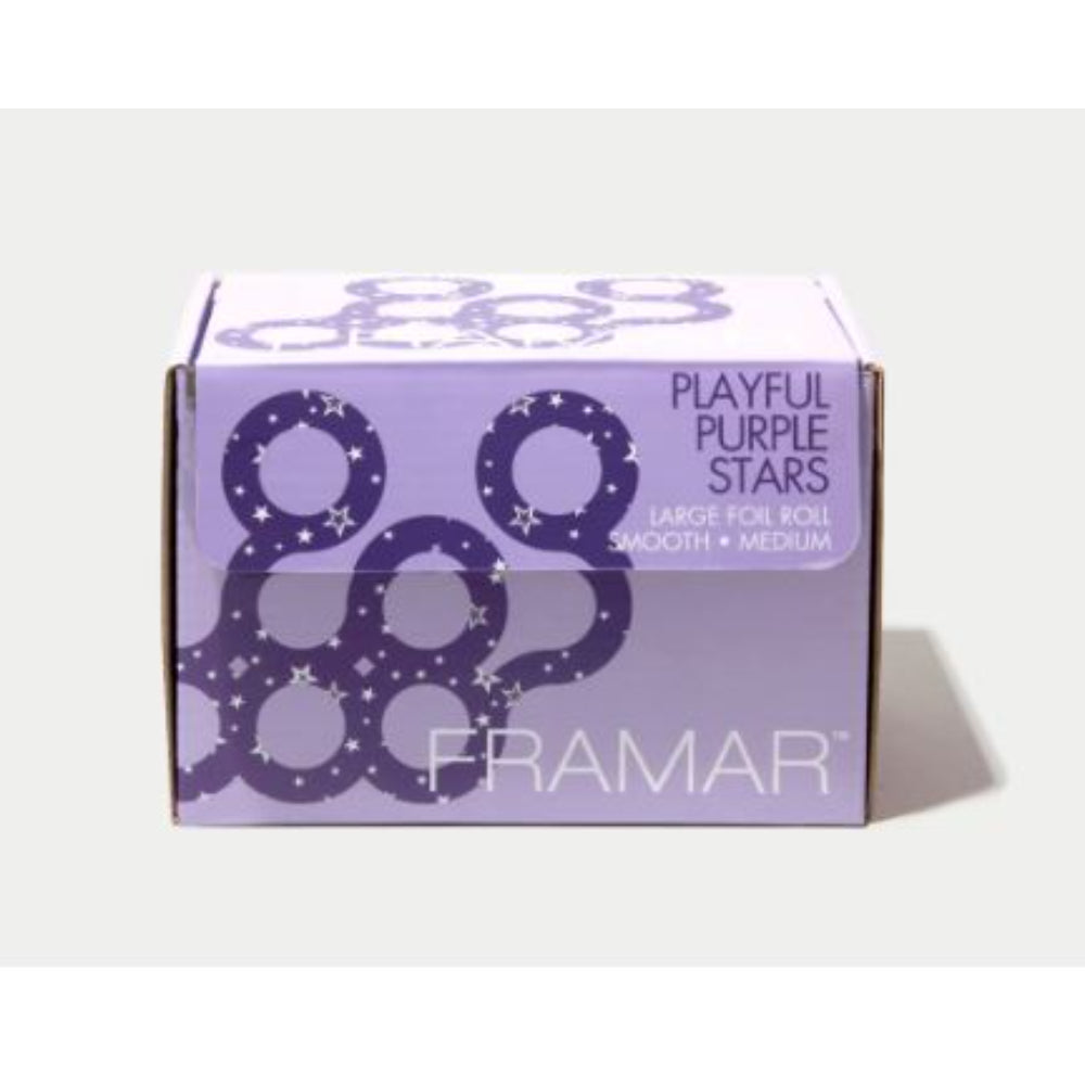 Framar - Playful Purple Stars - Smooth Roll Medium 1600 ft - choose your own length