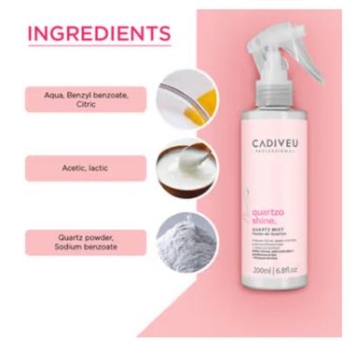 Cadiveu - Quartzo Shine Fluid Mist For Soft & Shiny Hair (200ml)