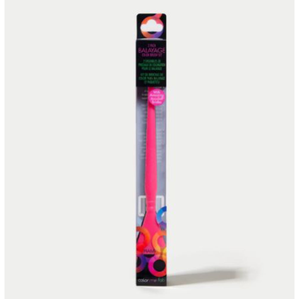 Framar - Detail Brush Set - 2 Pack black and pink - one straight, one angled