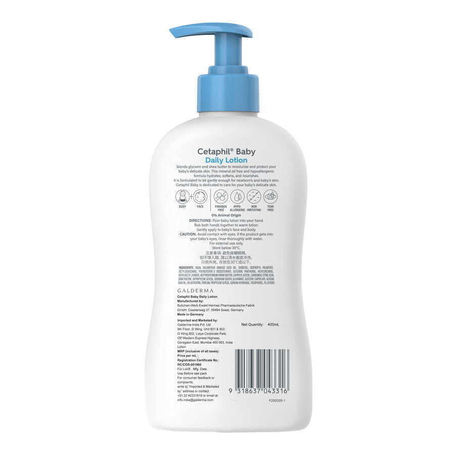 Cetaphil Baby Daily Lotion – Gentle 24-Hour Moisturization for Delicate Skin