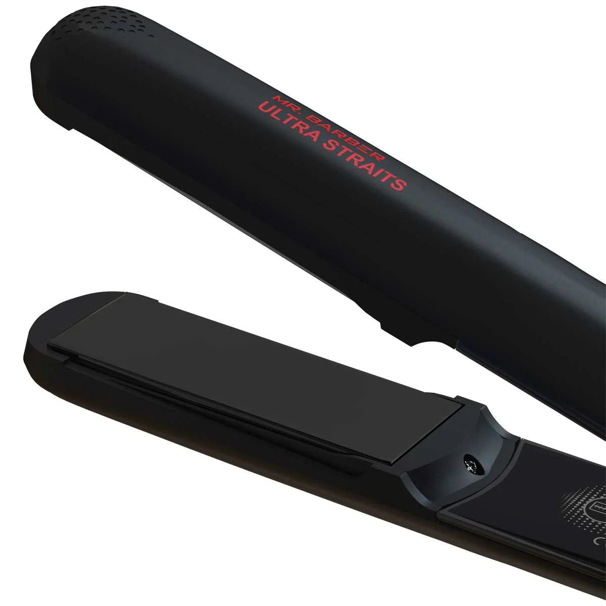 Mr Barber Ultra Straits, Tourmaline Ceramic Plates, Professional Hair Straightener - Black Flat Iron