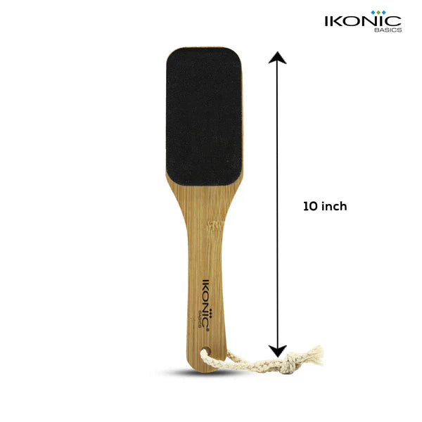 Ikonic Basics Sided Sand Bamboo Foot Scraper  IKB-758C