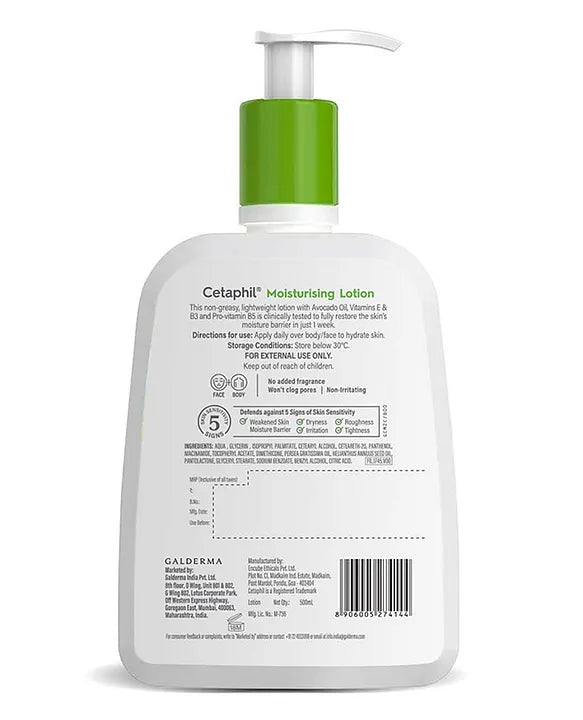 Cetaphil Moisturizing Lotion – Lightweight Daily Hydration with Nut Oil & Vitamin E
