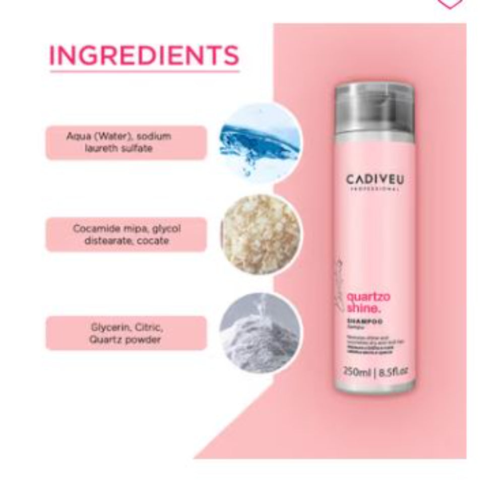 Cadiveu - Quartzo Shine Shampoo For Soft & Shiny Hair (250ml)