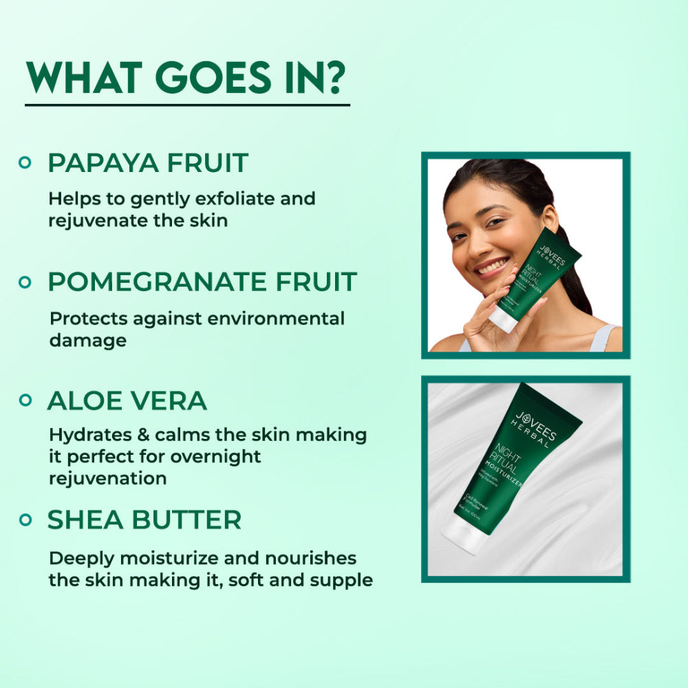 Jovees Night Ritual Moisturizer | Prevents Dark Spots | Reduces Fine Line | Skin Renewal & Rejuvenation