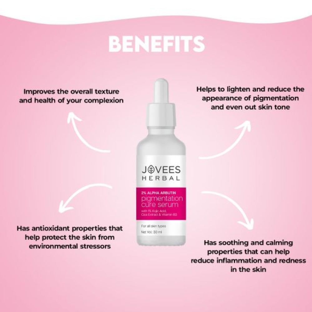 Jovees 2% Alpha Arbutin Pigmentation Cure Serum With 1% Kojic Acid