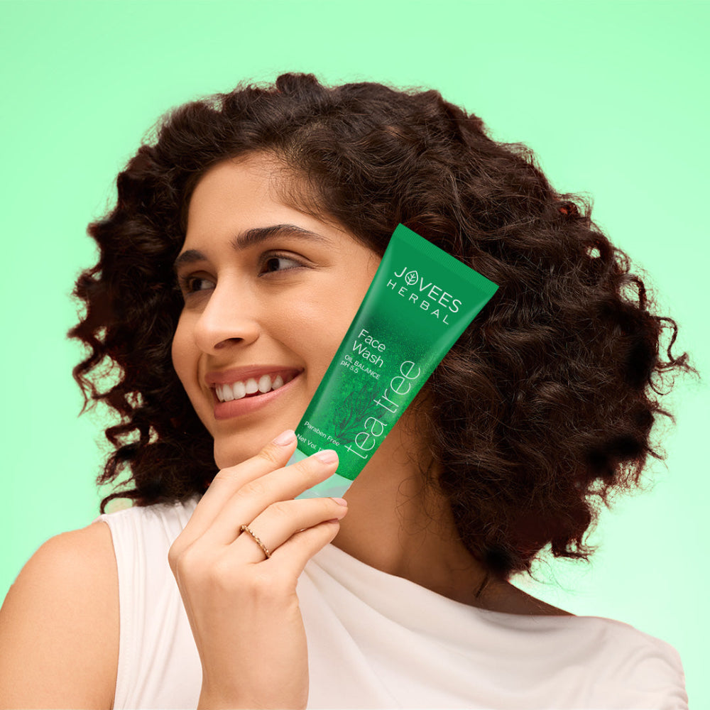 Jovees Tea Tree Oil Control Face Wash | Oily & Acne Prone Skin