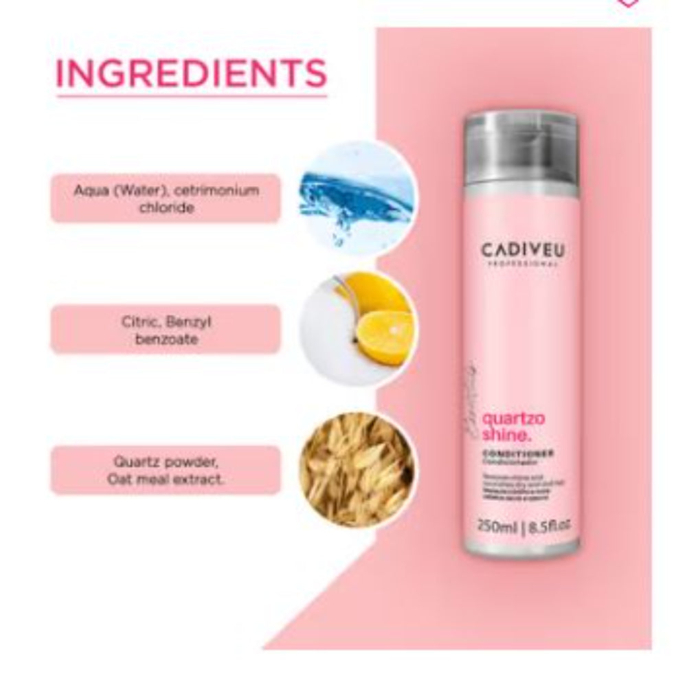 Cadiveu - Quartzo Shine Conditioner For Soft & Shiny Hair (250ml)