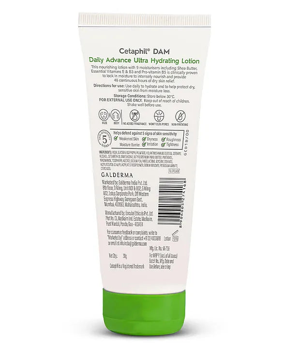 Cetaphil Daily Advance Ultra Hydrating Lotion – 48-Hour Deep Moisture with Vitamin E