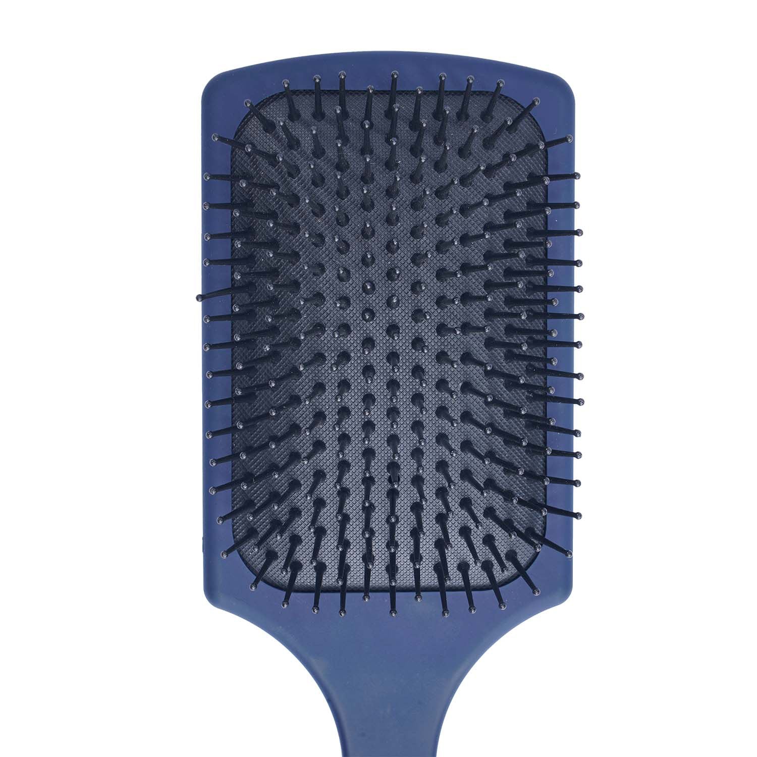 Mr. Barber Flat Mate Large Paddle Brush – Blue | Natural Detangler with Ball-Tipped Bristles to Stimulate Scalp & Promote Hair Growth - 1 Piece