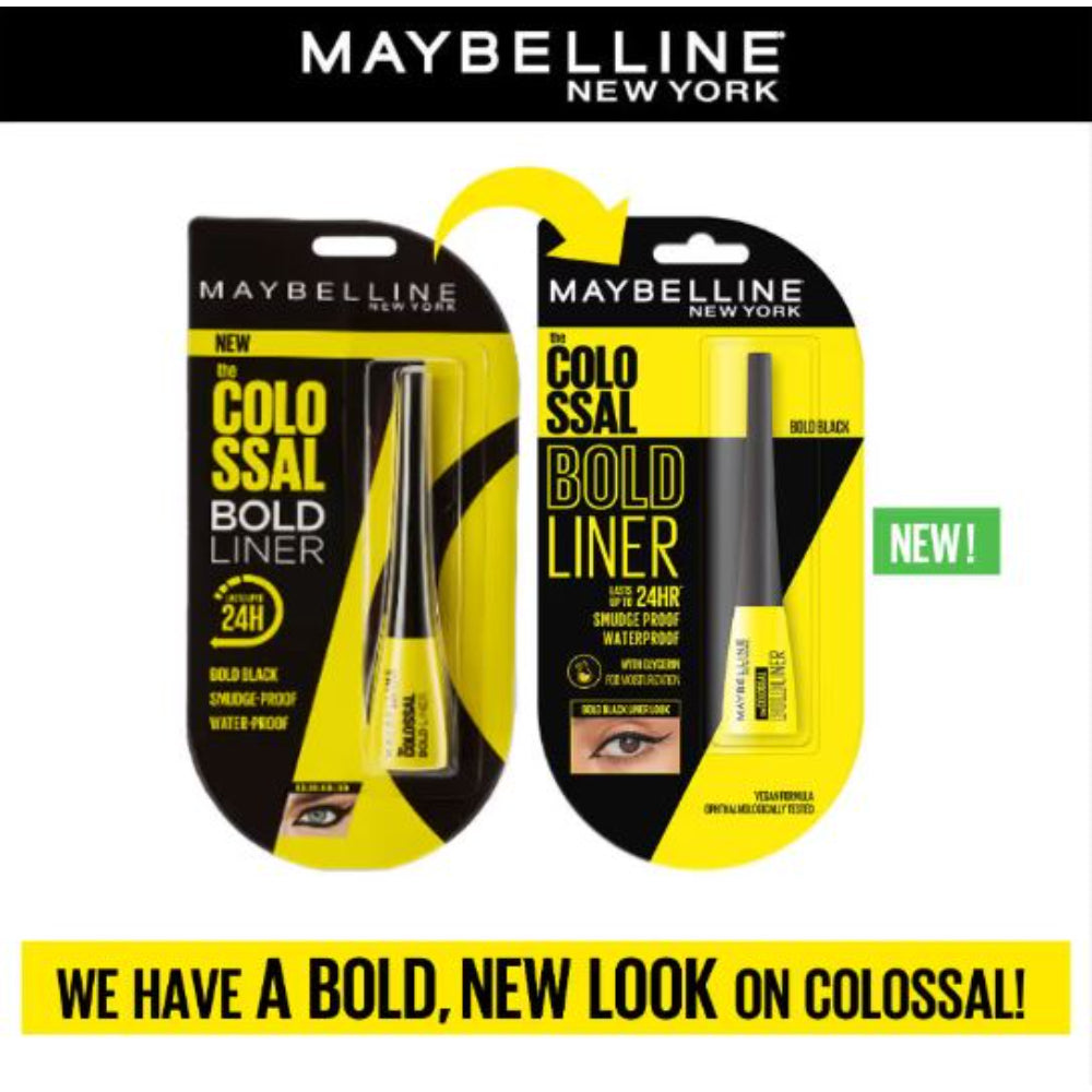 Maybelline New York The Colossal Bold Liner, Smudgeproof & Waterproof Eyeliner (3ml)