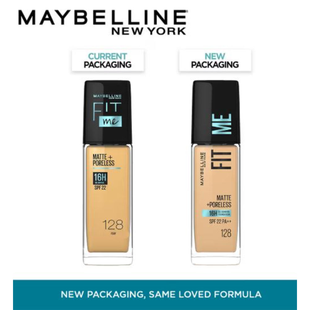Maybelline New York Fit Me Matte+Poreless 16H Oil Control Foundation With SPF 22 PA++ (30ml)