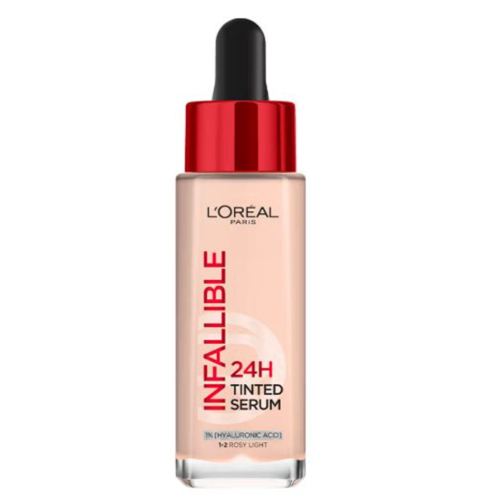 L’Oreal Paris Infallible 24H Tinted Serum Foundation, Lightweight, Dewy & Radiant (30 ml)