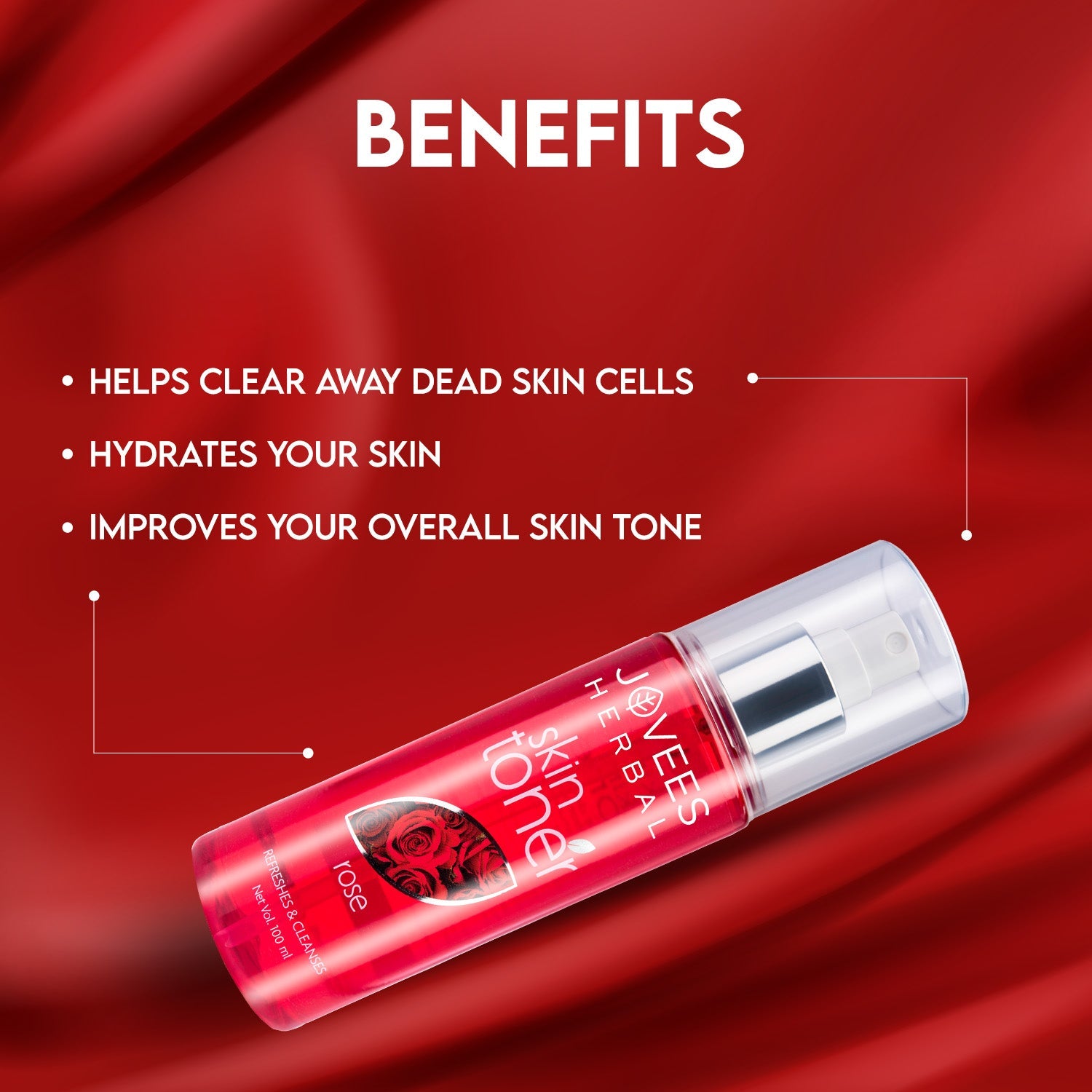 Jovees Rose Skin Toner | Tightens Pores | For Normal to Dry Skin