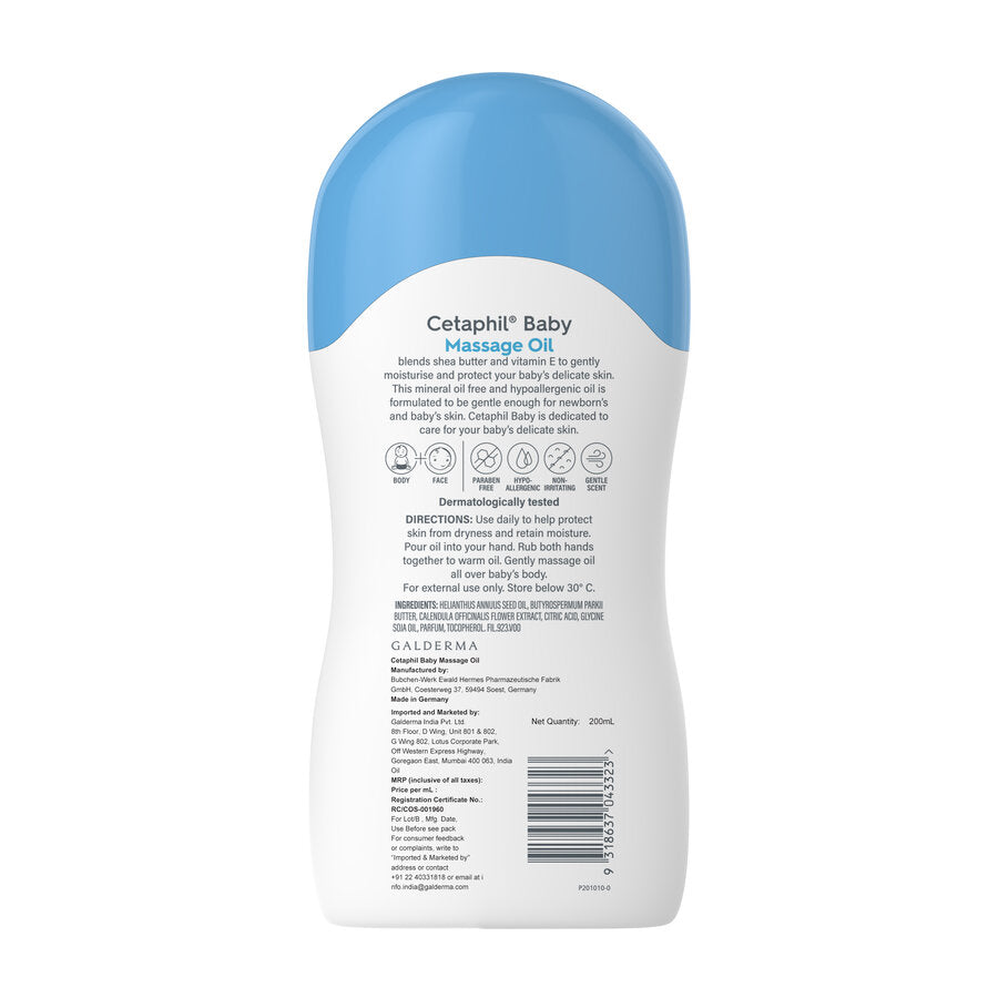 Cetaphil Baby Massage Oil – Nourishing & Protective Daily Care