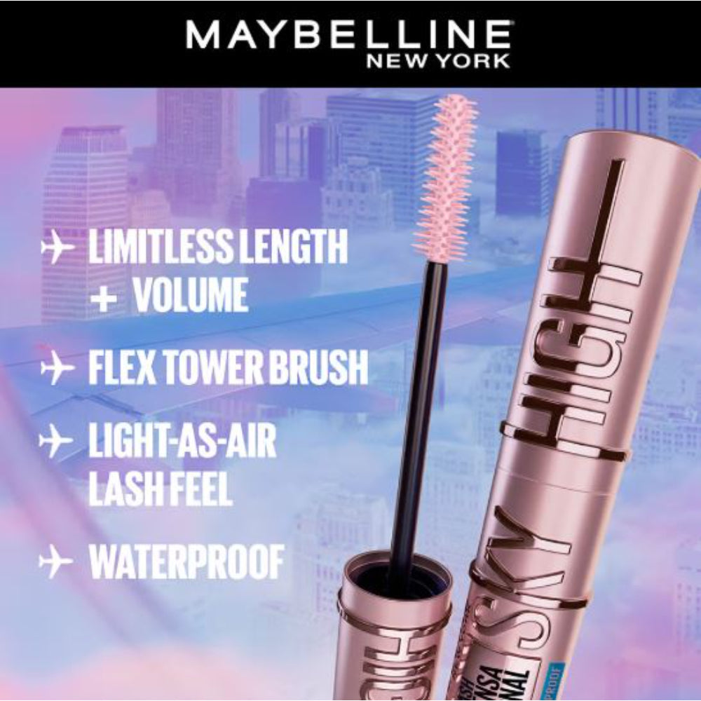 Maybelline New York Lash Sensational Sky-High Mascara, Lengthening & Waterproof (6ml)