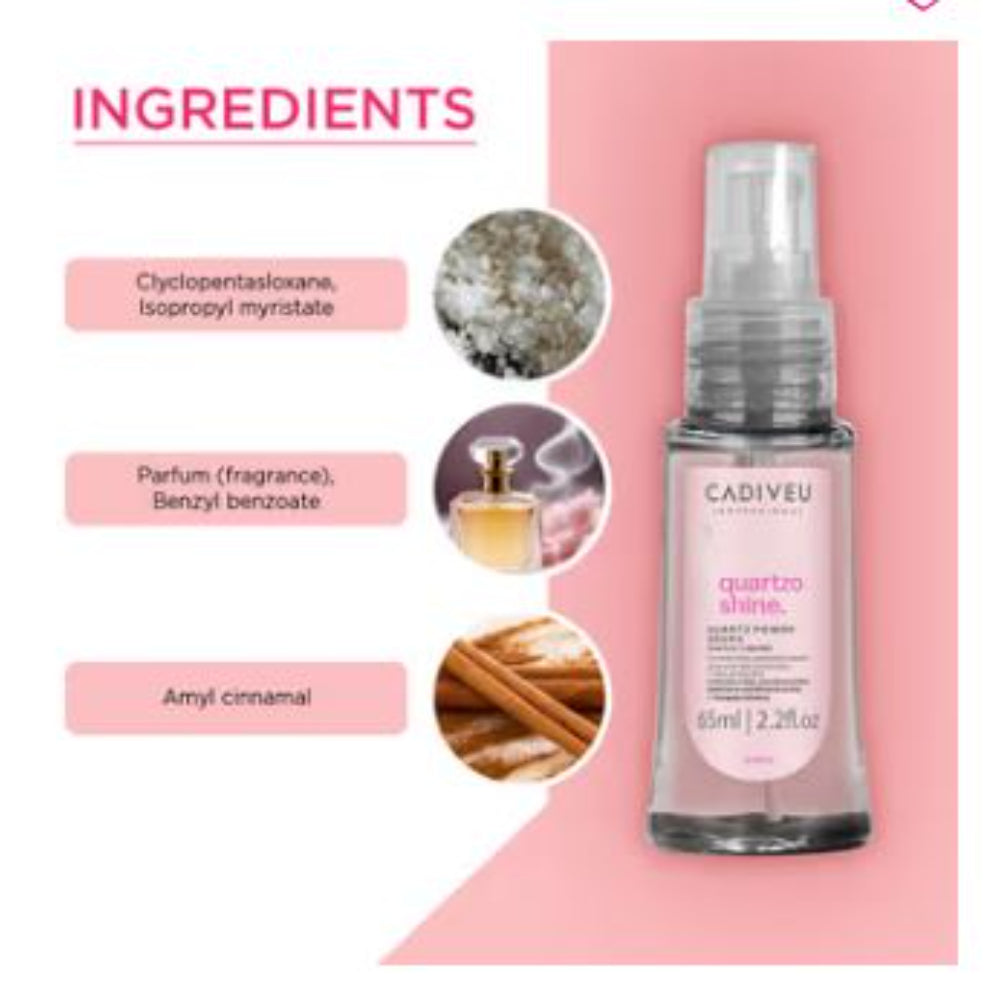 Cadiveu - Quartzo Shine Liquid Quartz Hair Serum For Soft & Shiny Hair (65ml)