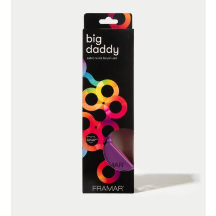 Framar - Big Daddy Brush Set - 3 Pack black, pink, & purple