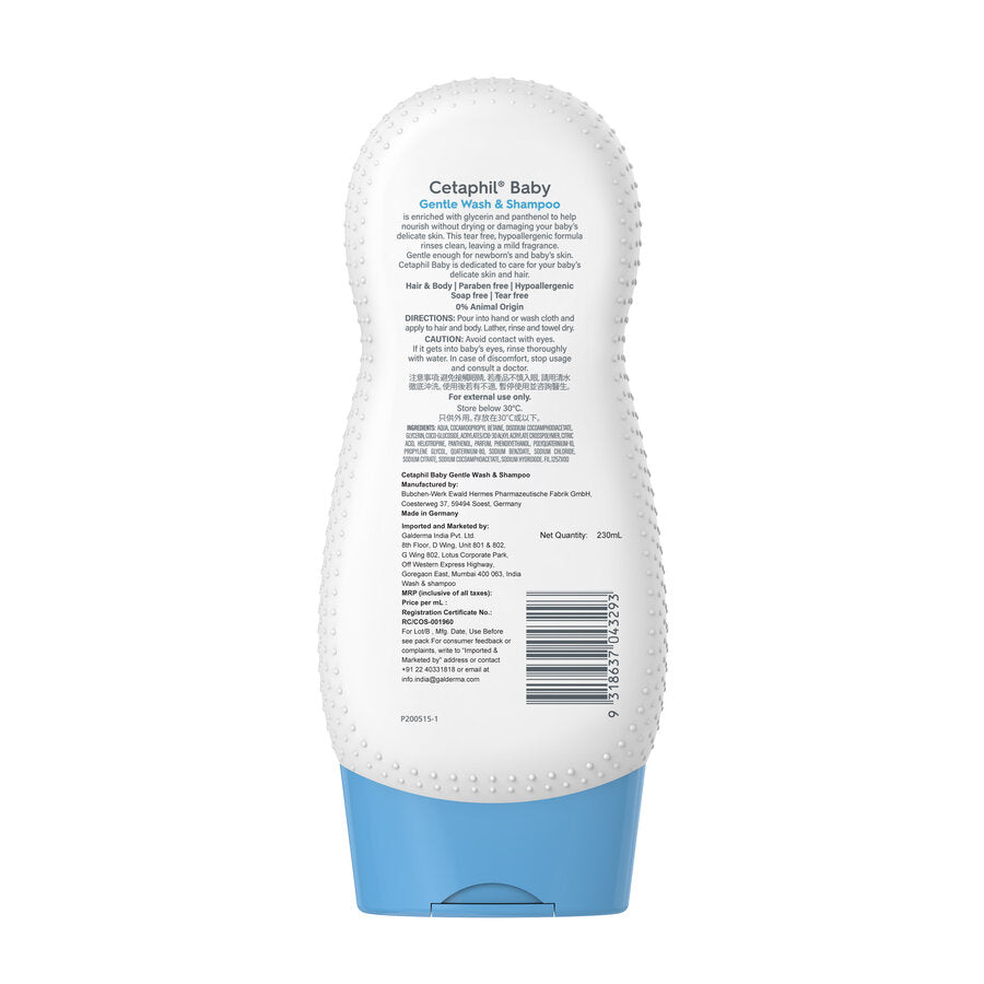 Cetaphil Baby Gentle Wash & Shampoo – Head-to-Toe Daily Care