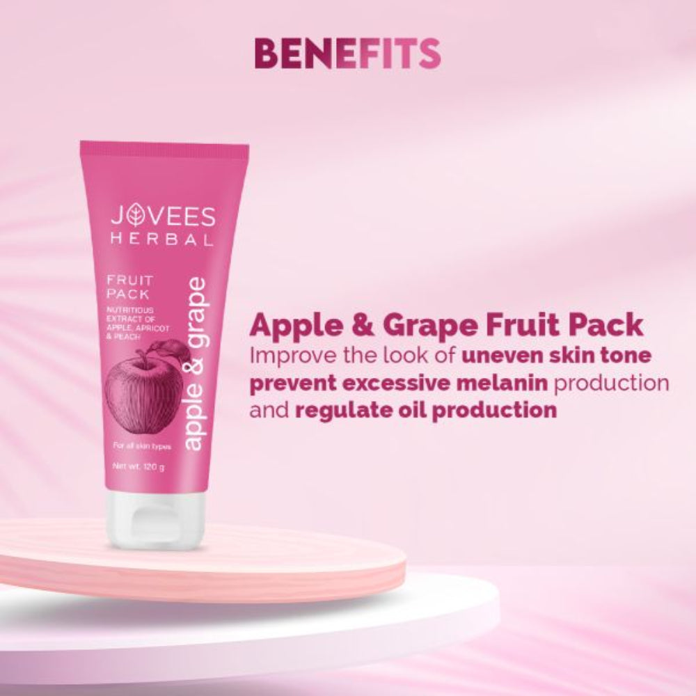 Jovees Apple & Grape Fruit Pack With Apple, Apricot & Peach Extracts