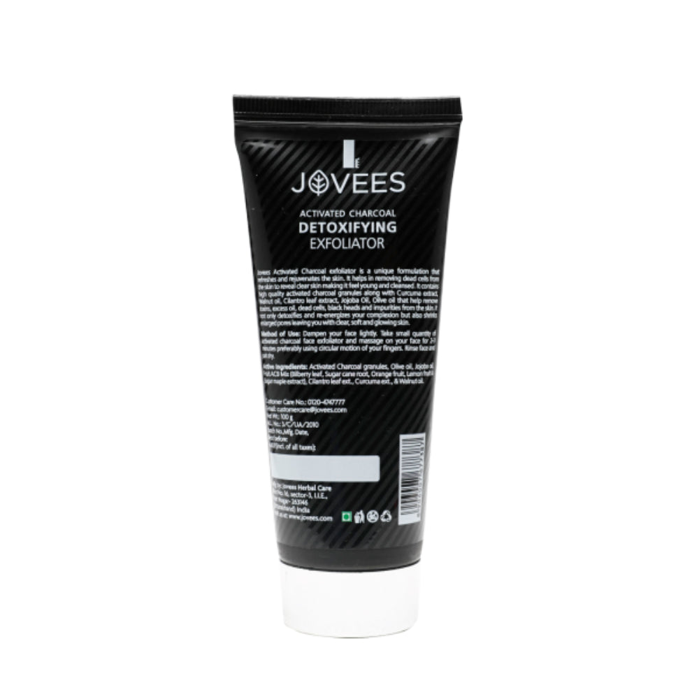 Jovees Activated Charcoal Detoxifying Exfoliator | Soft & Hydrated Skin