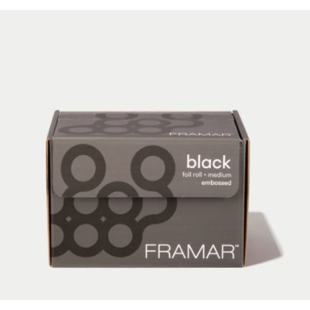 Framar - Black - Embossed Roll 320 ft - choose your own length