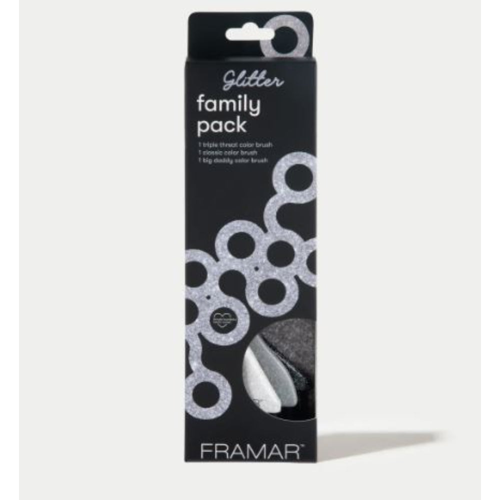 Framar - Family Pack Brush Set - set of 3 color brushes Glitter