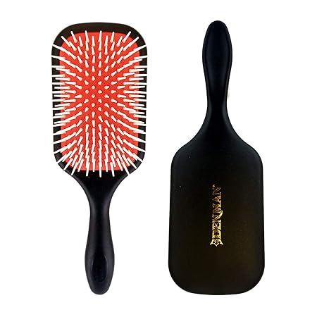 Denman Power Paddle Brush, Black & Red D38