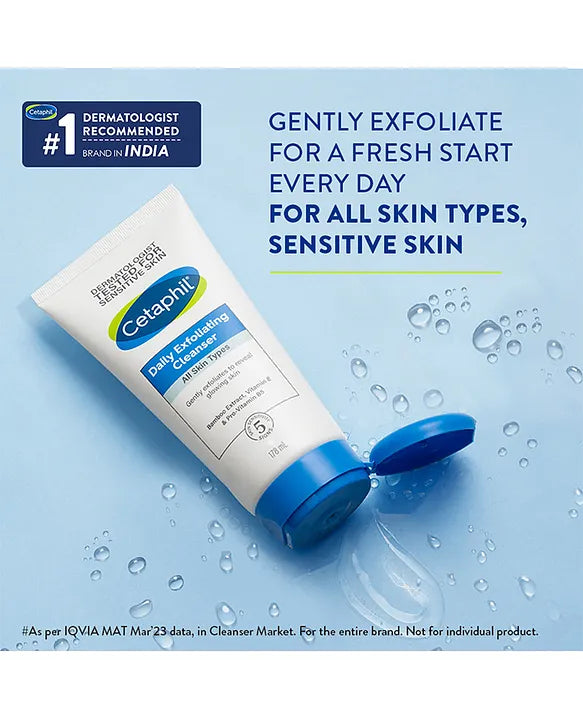 Cetaphil Daily Exfoliating Cleanser – Gentle Exfoliation for Healthy, Glowing Skin