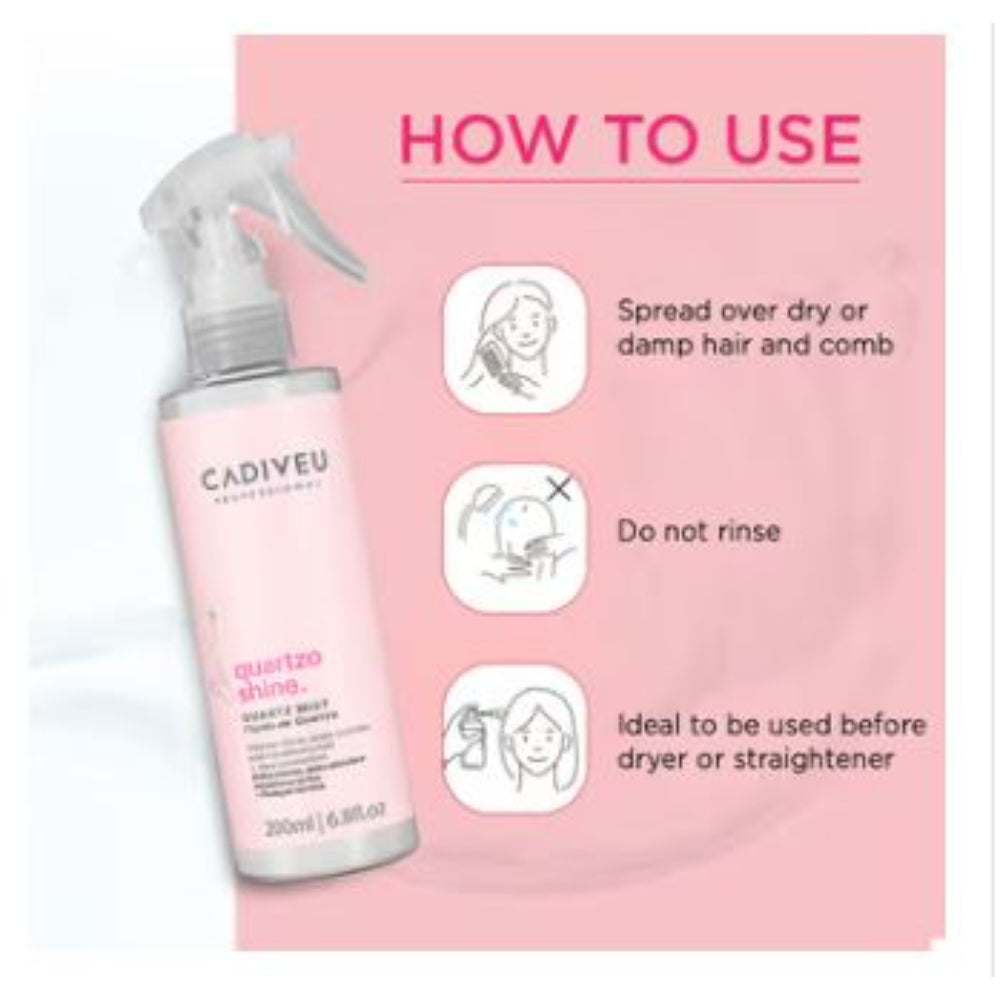 Cadiveu - Quartzo Shine Fluid Mist For Soft & Shiny Hair (200ml)