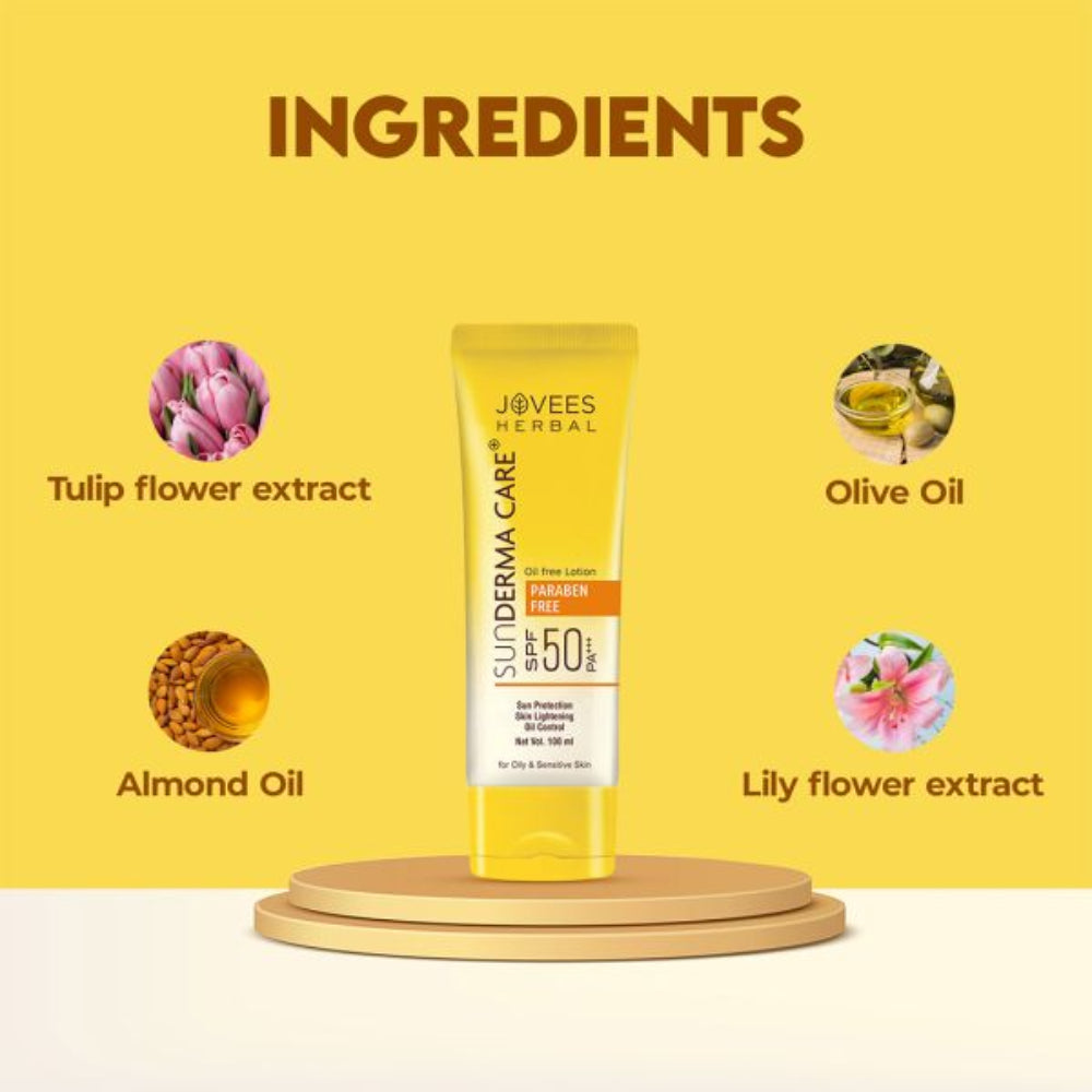 Jovees Sun Derma Care Lotion SPF 50 PA+++ Broad Spectrum | Quick Absorption 100 ml