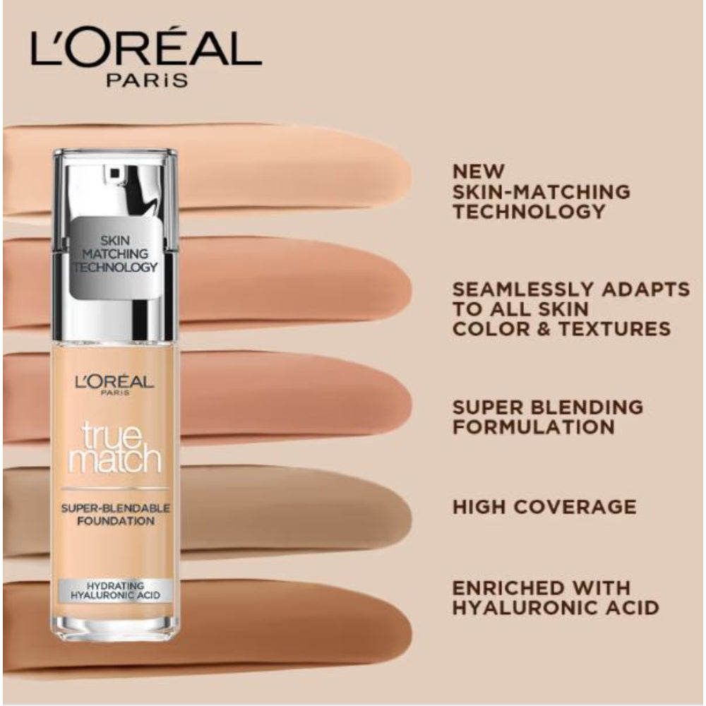 L'Oreal Paris True Match Super-Blendable Foundation (30ml)