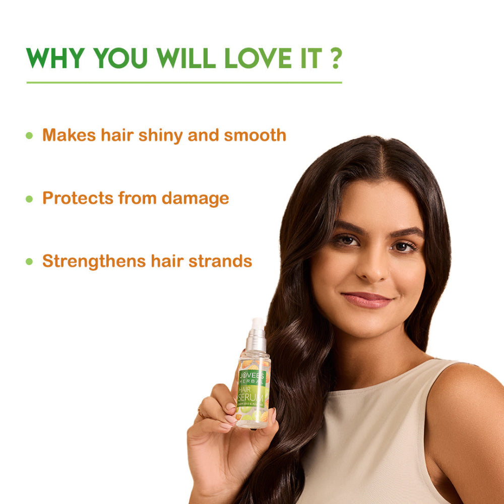 Jovees Hair Serum With Grape Seed & Almond Oil For Frizzy Hair 60 ML