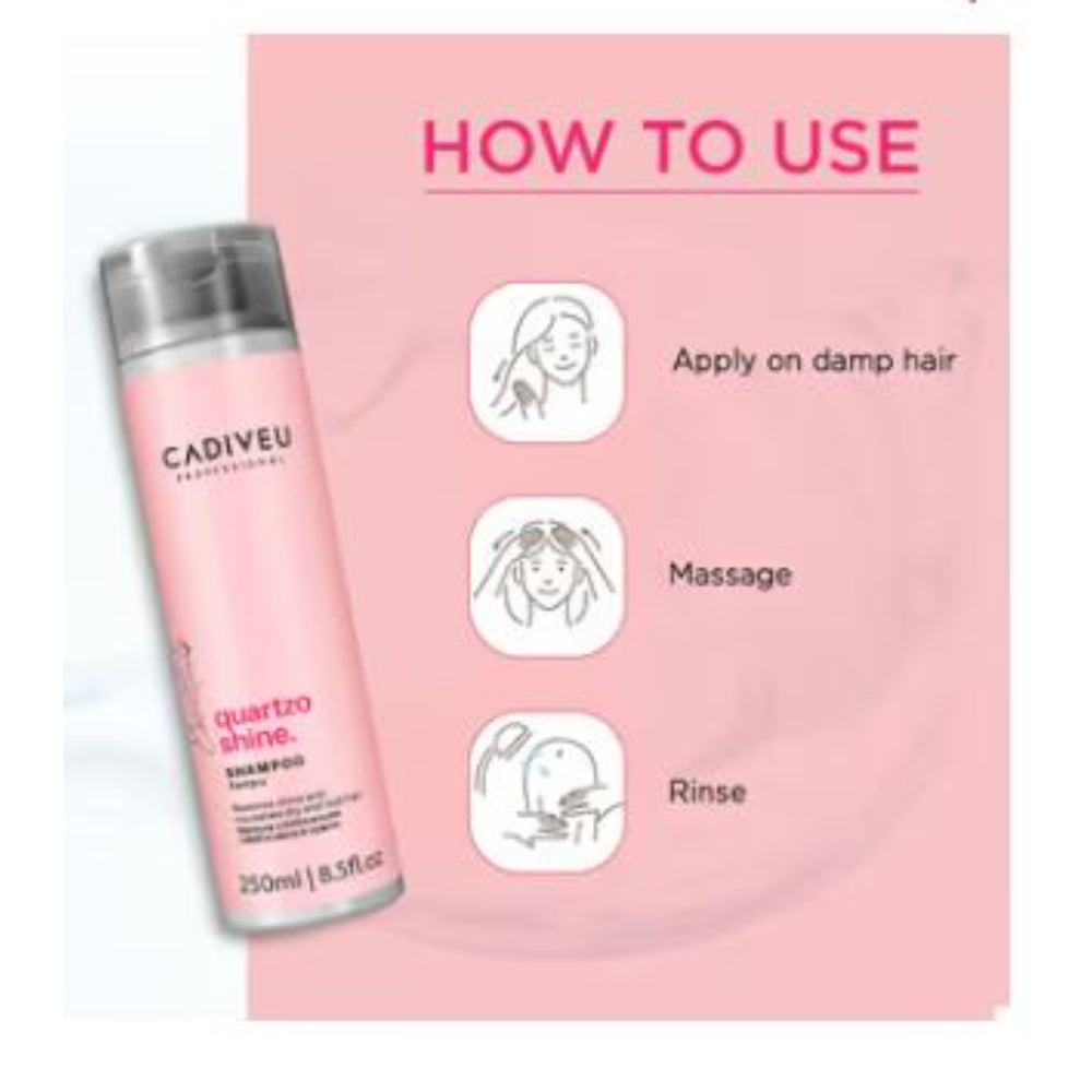 Cadiveu - Quartzo Shine Shampoo For Soft & Shiny Hair (250ml)