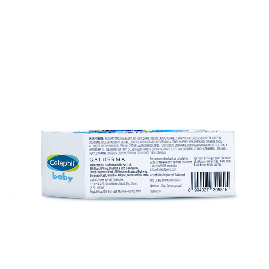 Cetaphil Baby Mild Bar – Gentle Cleansing & Natural Moisturization for Delicate Skin