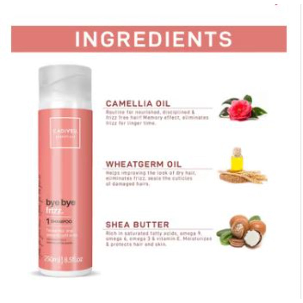 Cadiveu - Bye Bye Frizz Shampoo For 72 Hours Frizz Free Hair (250ml)