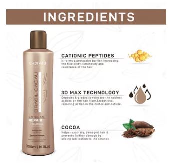 Cadiveu - Brasil Cacau Extreme Repair Conditioner For Damaged Hair (300ml)