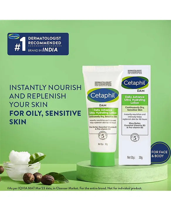 Cetaphil Daily Advance Ultra Hydrating Lotion – 48-Hour Deep Moisture with Vitamin E
