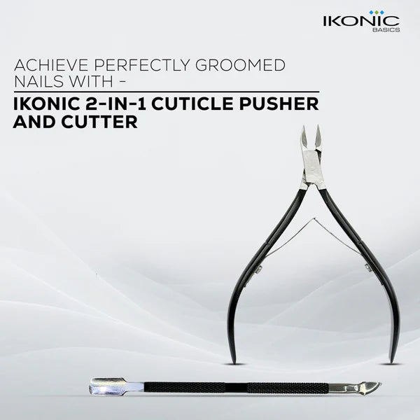 Ikonic Basics 2 in 1  Cuticle Pusher & Cutter  IKB-644-1C