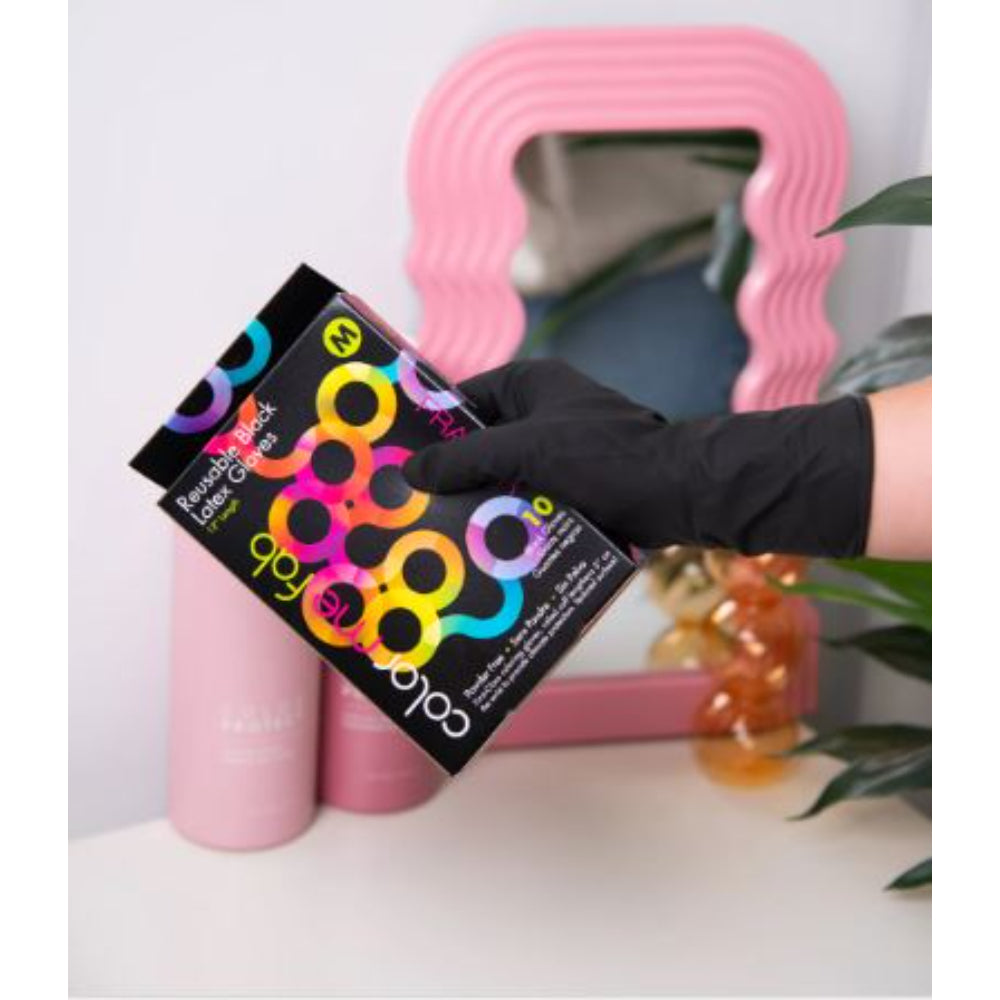Framar - Reusable Black Latex Gloves (Box of 10)