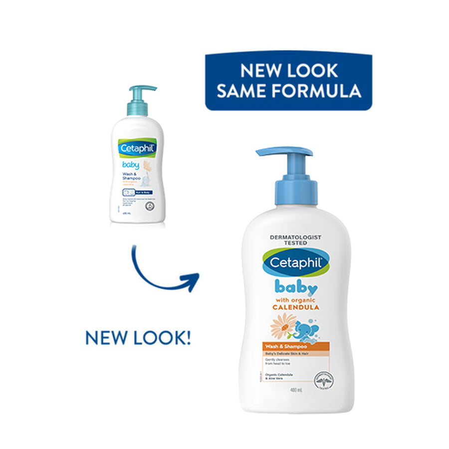 Cetaphil Baby Wash & Shampoo with Organic Calendula – Gentle Head-to-Toe Care