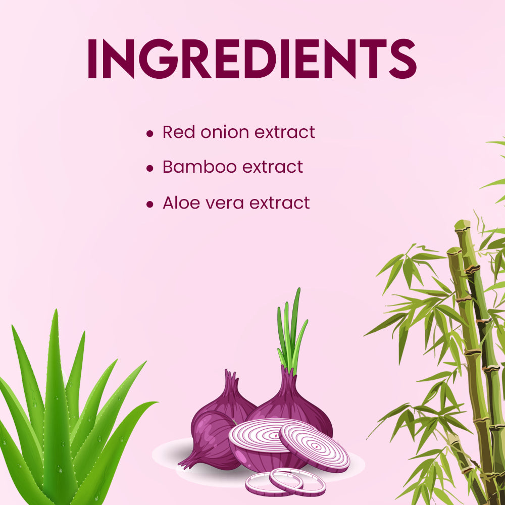 Jovees Red Onion Oil & Bamboo Strengthening Shampoo For Strong hair