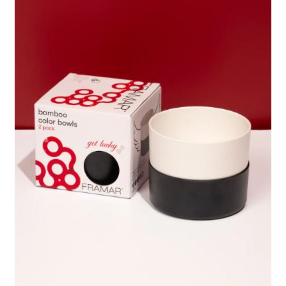 Framar - Get Lucky - Bamboo Bowls set of 2 - White & Black