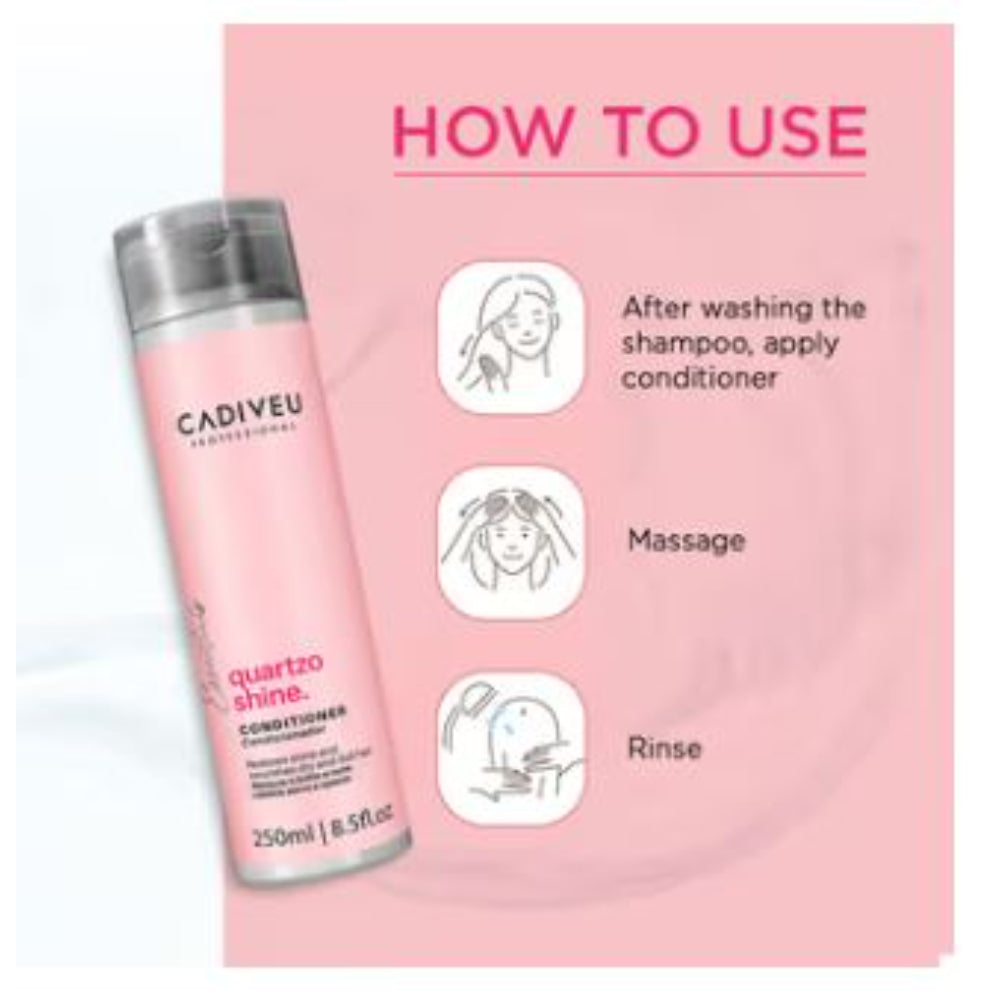 Cadiveu - Quartzo Shine Conditioner For Soft & Shiny Hair (250ml)