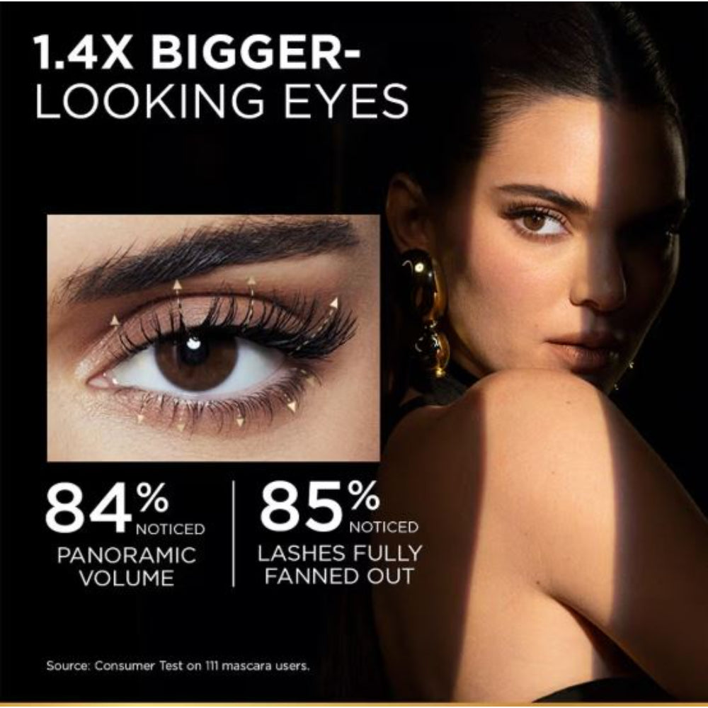 L'Oreal Paris Voluminous Panorama Waterproof Mascara Volumizing, Clump Free, Smudge free (9.4ml)