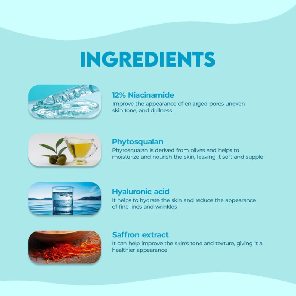 Jovees 12% Niacinamide Glowing Skin Serum With Hyaluronic Acid 30 ml