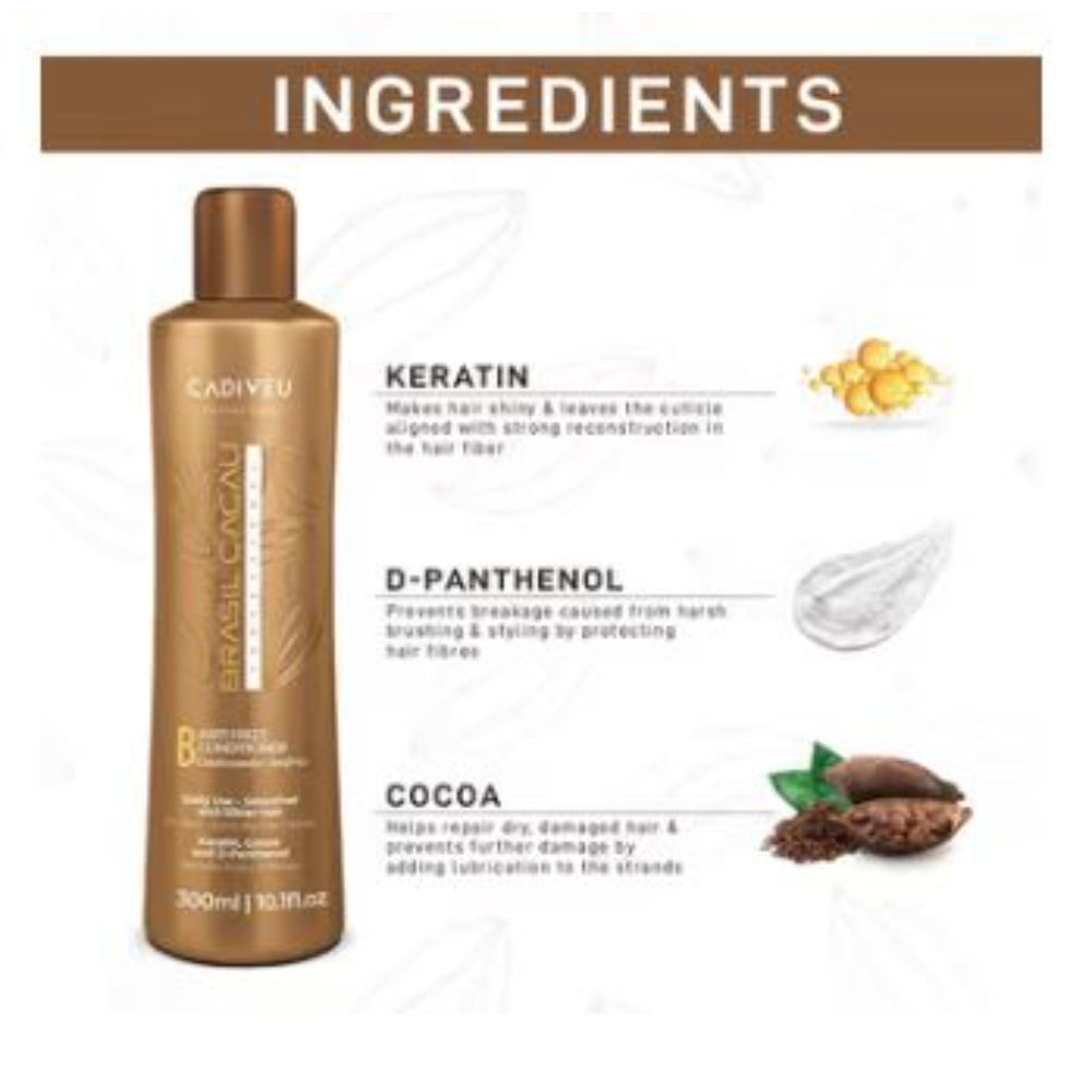 Cadiveu - Brasil Cacau Anti Frizz Conditioner For Dry & Frizzy Hair (300ml)