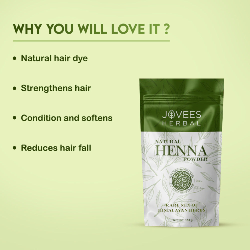 Jovees Mehandi/Henna Powder | Controls Hair Fall & Repairs Damaged Hair 75g