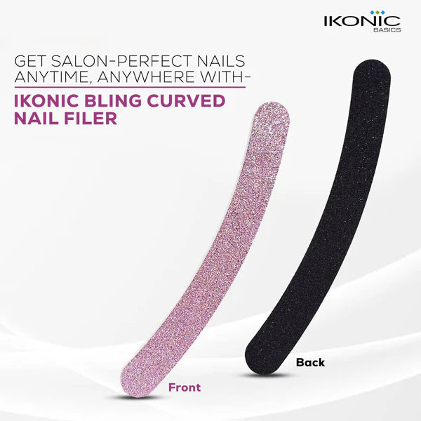 Ikonic Basics Bling Curved Nail Filer   IKB-185C