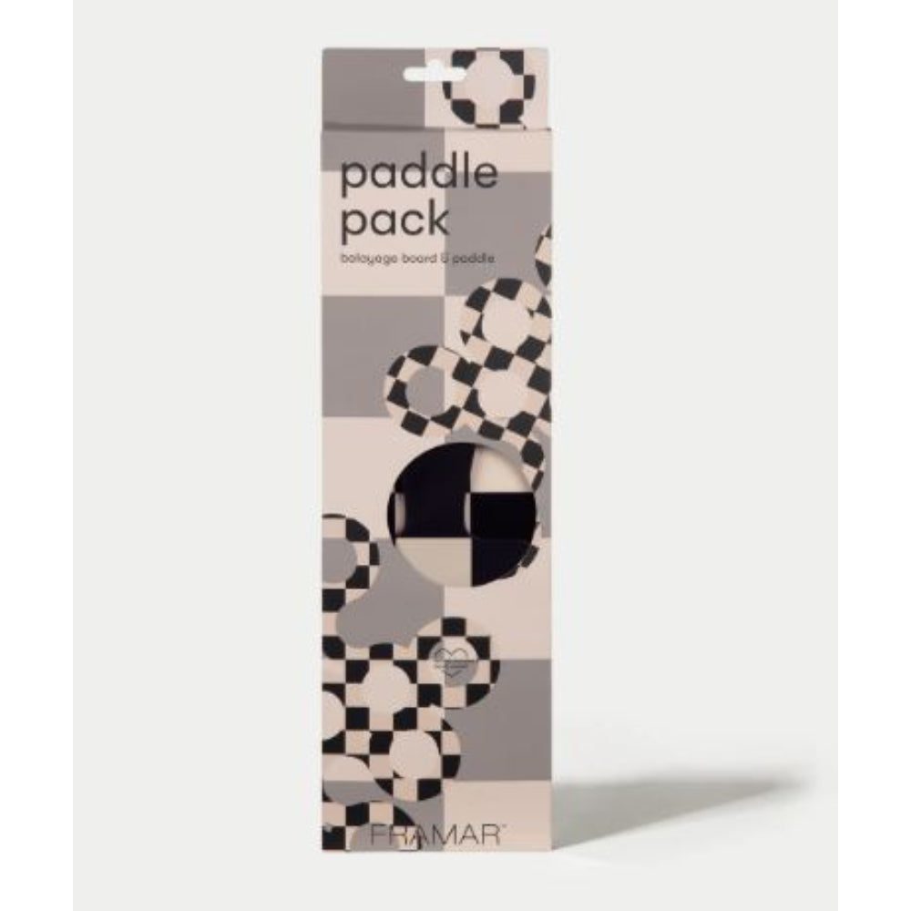 Framar - Black and Cream Checked Out - Paddle Pack of 2